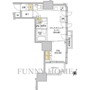 グレーシアフィット三軒茶屋【5階】の間取り
