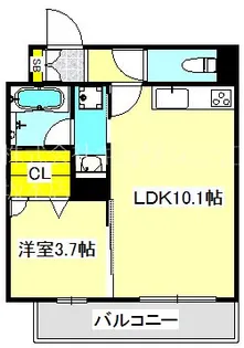 テラス クラーヴス【3階】の間取り