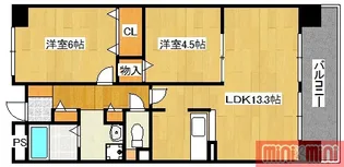 ハーヴィス・カエロン【5階】の間取り