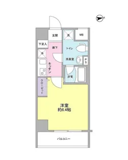 メインステージ白金高輪駅前【7階】の間取り