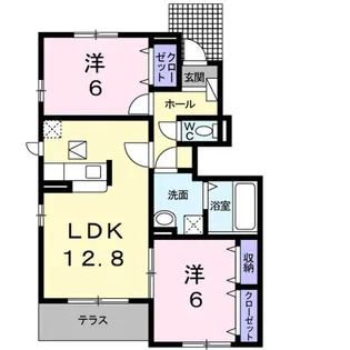 ウイング ヒルズ【1階】の間取り