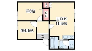 メゾンウインベルB【2階】の間取り