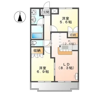コンフォート【2階】の間取り