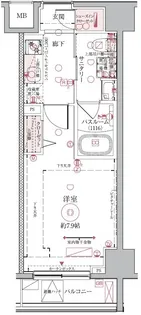 クレヴィスタ押上【3階】の間取り
