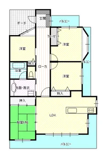 サーパス上の橋【5階】の間取り