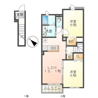 アヴニール C【2階】の間取り