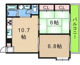 センチュリーロイヤル北畠【4階】の間取り