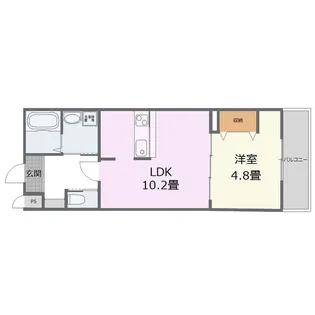 メゾンコンフォール【2階】の間取り