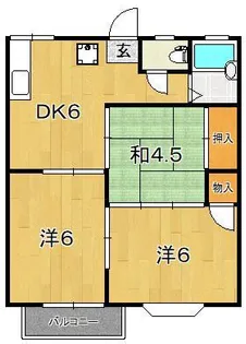 エステートフジ【2階】の間取り