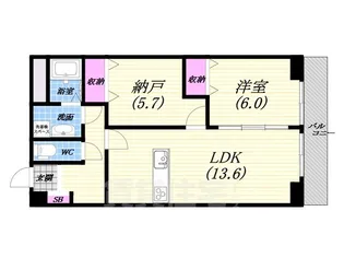 甲子園一番館【2階】の間取り