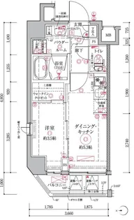 クレイシアIDZ祐天寺【3階】の間取り