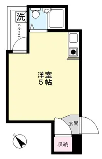 コーポ・ハシモト【5階】の間取り