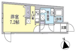 クラージュ中野【1階】の間取り