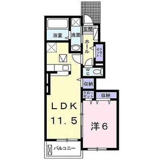 ブリッサ青谷【1階】の間取り