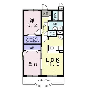 ラフィーネ甲府【3階】の間取り