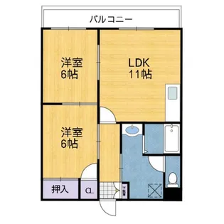 アルコ・ラ・カーサ町坪【2階】の間取り