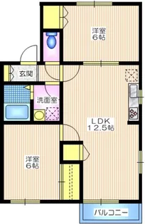 カサベルデA・B【2階】の間取り