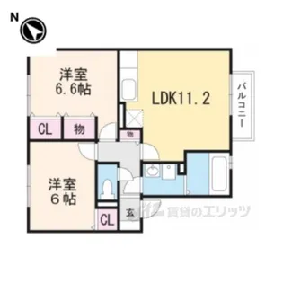 コンフォール・ヴィラA棟【2階】の間取り