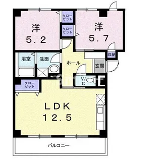 さくらマンションB【2階】の間取り