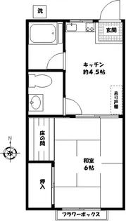 古谷コーポ【1階】の間取り