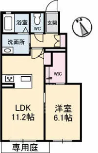 フェリシードさおの森【1階】の間取り