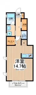 フラワー相模野【1階】の間取り