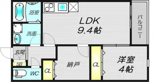 EIJU加島A(北側)【1階】の間取り