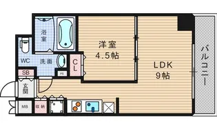 ゼニスレジデンス難波南【4階】の間取り