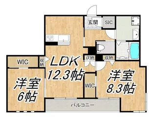 Le lien Tsukasa【3階】の間取り