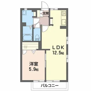 コーポいちよしII【1階】の間取り