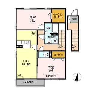 ライオンハーテッド【2階】の間取り