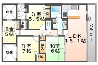 マスターズゲート吹田・片山公園【4階】の間取り