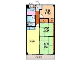 リブラン新北野2【3階】の間取り