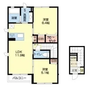 ル サントル【2階】の間取り