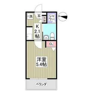 カーサ ネロ ディ ミッレ【2階】の間取り