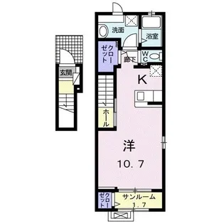ミルト開成【2階】の間取り