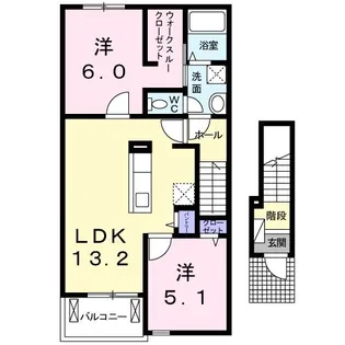 レジデンス ソー・コト【2階】の間取り