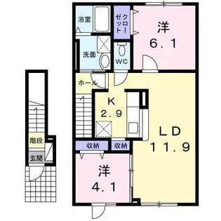 ウインドヒルIV【2階】の間取り