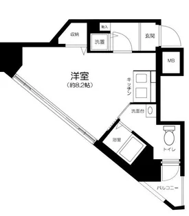 スパシエ ルクス 五反田【3階】の間取り