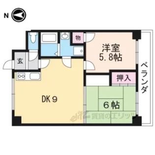 ウエストローズヒル【3階】の間取り