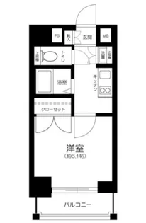 スパシエ レジデンス ファースト【11階】の間取り