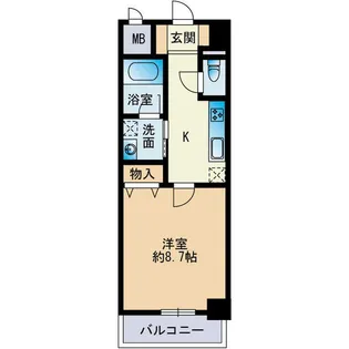 グランディール大濠【7階】の間取り