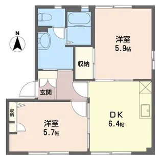モンシェリ1番館【1階】の間取り