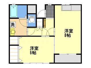 コーポハート【1階】の間取り