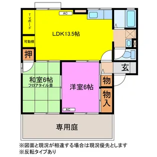 セジュール西小坂井【1階】の間取り