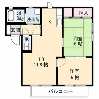 エクシード・ロジュマン B棟【2階】の間取り