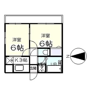 ツインコート弥生A【2階】の間取り