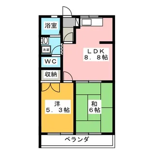 ウエスタンシティ【1階】の間取り