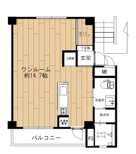 ビレッジハウス真備第二【1階】の間取り
