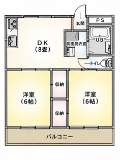 高木ハイツ【3階】の間取り